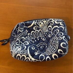 Vera Bradley Blue and White Quilted Makeup Bag